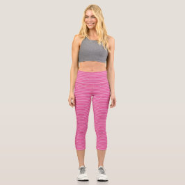 Leggings Capri Capris de banda rosa