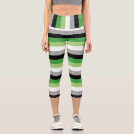 Leggings Capri Capris de bandera romántica