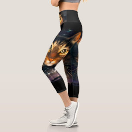 Leggings Capri Capris de cintura alta