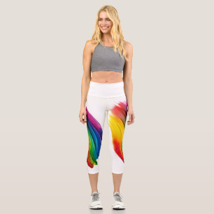 Leggings Capri Capris de cintura alta