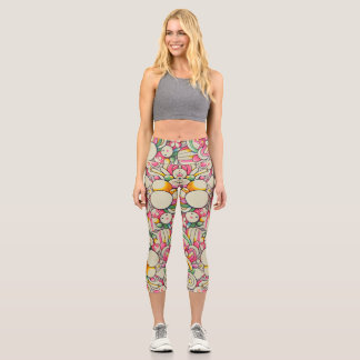 Leggings Capri Capris de cintura alta