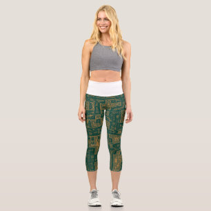 Leggings Capri Capris de cintura alta