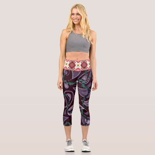 Leggings Capri Capris de cintura alta (Anverso)