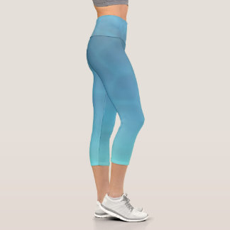 Leggings Capri Capris de cintura alta Boho Ocean