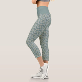 Leggings Capri Capris de cintura alta con estampado de cachemira