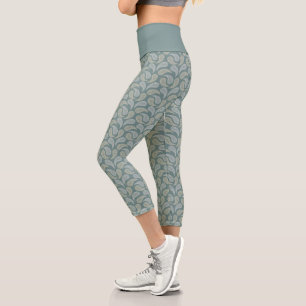 Leggings Capri Capris de cintura alta con estampado de cachemira 