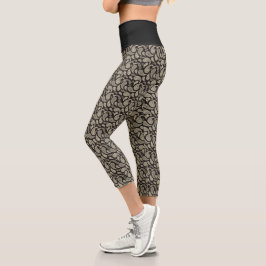 Leggings Capri Capris de cintura alta con estampado de paisley ne