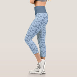 Leggings Capri Capris de cintura alta con estampado de pajarita a