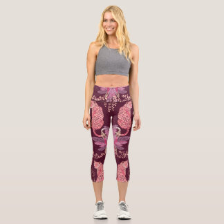 Leggings Capri Capris de cintura alta leopardos acuarela