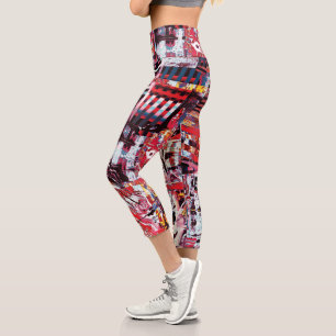 Leggings Capri Capris de cintura alta – Pulso fragmentado