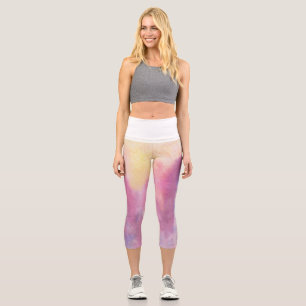 Leggings Capri Capris de color de agua de alto nivel