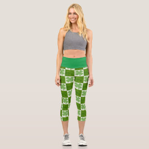 Leggings Capri Capris de cuatro hojas de alto rendimiento