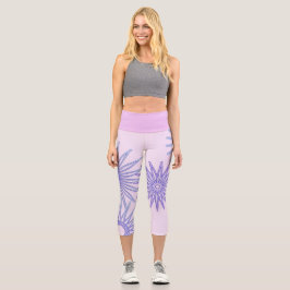 Leggings Capri Capris de forma de diseño geométrico