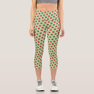 Leggings Capri Capris de fresa de altura