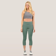 Capris de yoga con alto nivel de Waike Green Fores