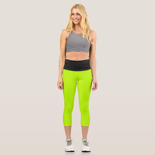 Leggings Capri Capris de yoga de alta calidad negro anticongelant (Anverso)