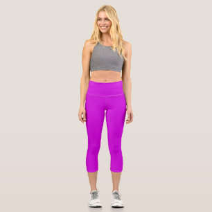 Leggings Capri Capris De Yoga De Alta Desobediencia Eléctrica Púr