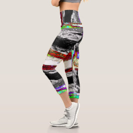 Leggings Capri Capris de Yoga de Cintura Alta – Capas de Reflexió