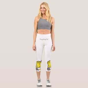 Leggings Capri Capris de yoga de cintura alta, música cursi