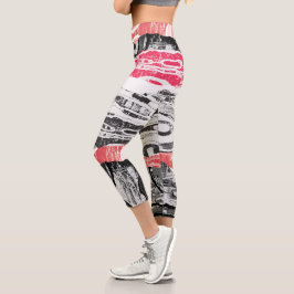 Leggings Capri Capris de Yoga de Cintura Alta – Tierra Abstracta