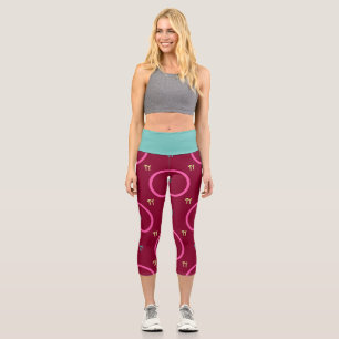 Leggings Capri Capris de yoga de cintura alta, XS (0-2)