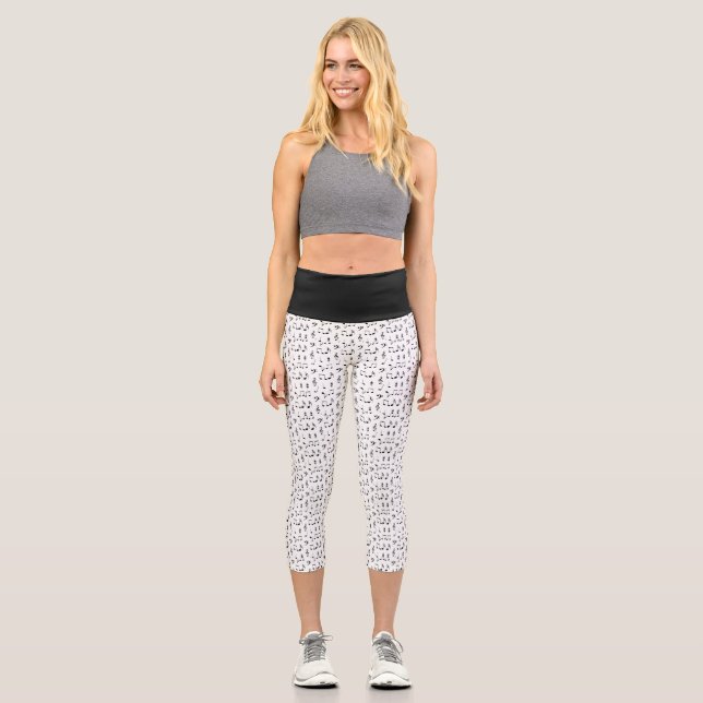 Leggings Capri Capris de yoga musical (Anverso)