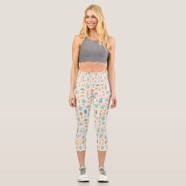 Leggings Capri Capris de yoga personalizados de cintura alta