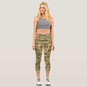 Leggings Capri Capris de yoga personalizados de cintura alta