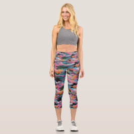 Leggings Capri Capris de yoga personalizados de cintura alta
