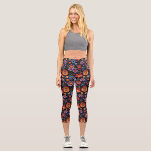 Leggings Capri Capris de yoga personalizados de cintura alta