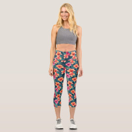 Leggings Capri Capris de yoga personalizados de cintura alta