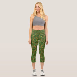 Leggings Capri Capris de yoga únicos de cintura alta