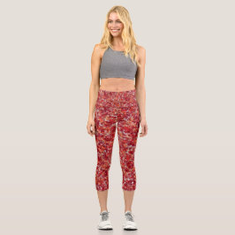 Leggings Capri Capris de yoga únicos de cintura alta