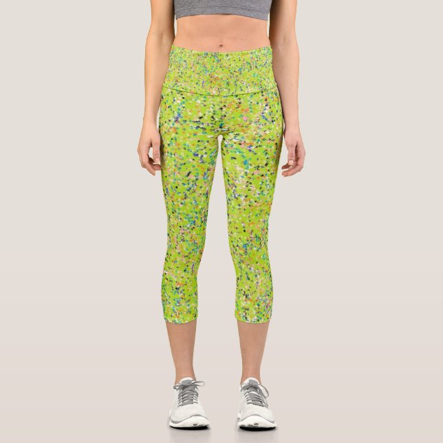 Leggings Capri Capris de yoga únicos de cintura alta (Anverso)