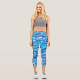 Leggings Capri Capris de yoga únicos de cintura alta