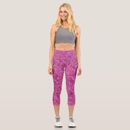 Leggings Capri Capris de yoga únicos de cintura alta