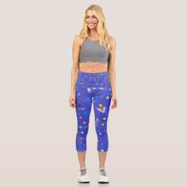 Leggings Capri Capris de yoga únicos de cintura alta