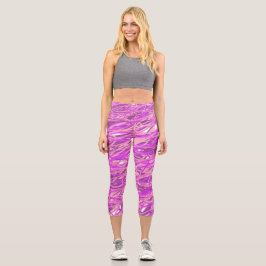 Leggings Capri Capris de yoga únicos de cintura alta