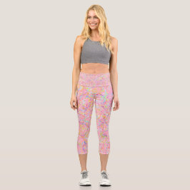 Leggings Capri Capris de yoga únicos de cintura alta
