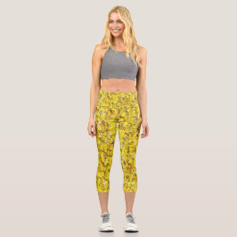 Leggings Capri Capris de yoga únicos de cintura alta