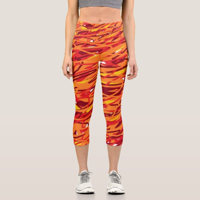 Leggings Capri Capris de yoga únicos de cintura alta (Anverso)