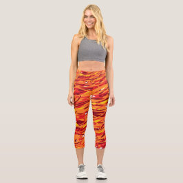 Leggings Capri Capris de yoga únicos de cintura alta