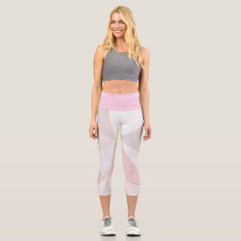 Leggings Capri Capris elegante de alto nivel con oro Rosa único