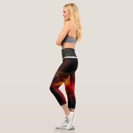 Leggings Capri capris en llamas, Capris de alta potencia