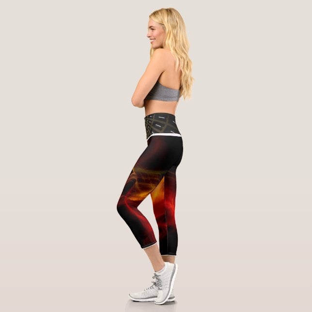 Leggings Capri capris en llamas, Capris de alta potencia (Izquierda)