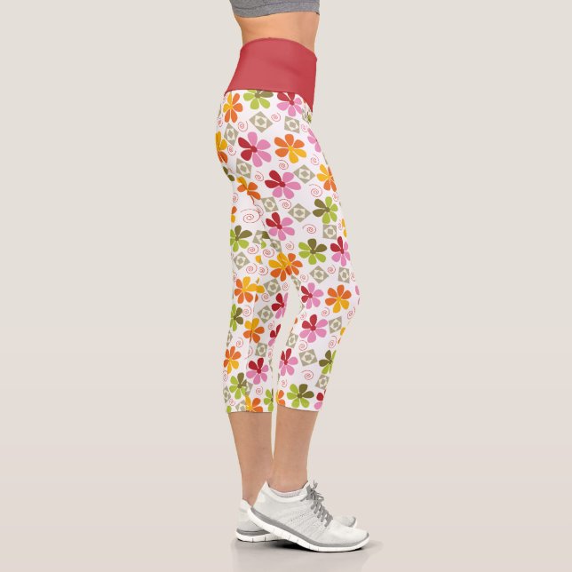Leggings Capri Capris Floral de alto nivel de guiño (Derecha)