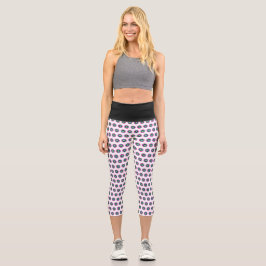 Leggings Capri Capris geométrico de alta capacidad - Diseño elega