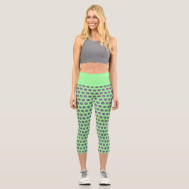 Leggings Capri Capris geométrico de alta capacidad - Diseño elega