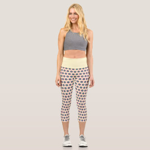 Leggings Capri Capris geométrico de alta capacidad - Diseño elega