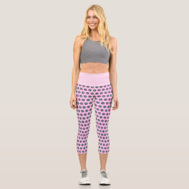 Leggings Capri Capris geométrico de alta capacidad - Diseño elega